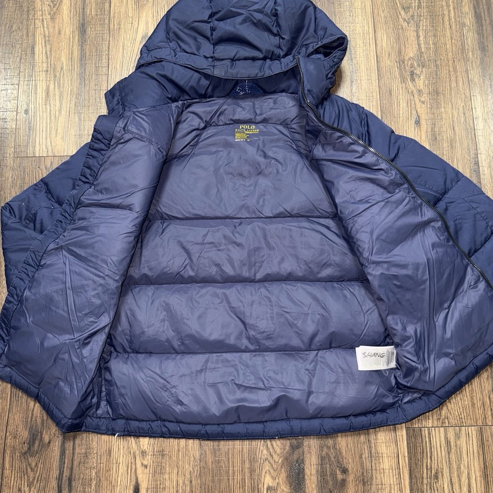 Polo Ralph Lauren Boys Youth Blue Down Puffer Jacket Coat Size Medium (10-12) - Picture 3 of 9
